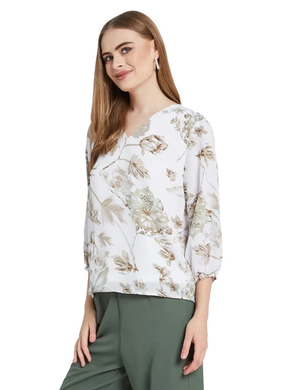 Mettle Floral Print Cotton Top