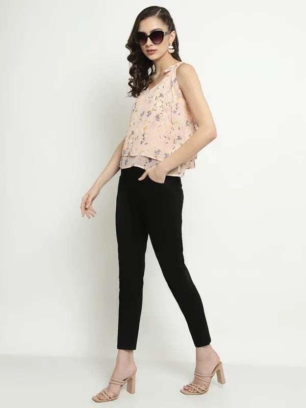 Mettle V-Neck Floral Print Top