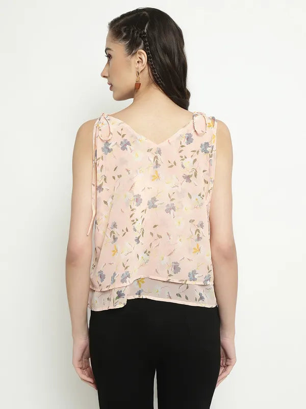 Mettle V-Neck Floral Print Top