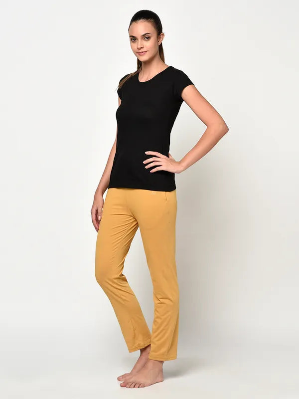 Women Dusty Mustard Trackpants