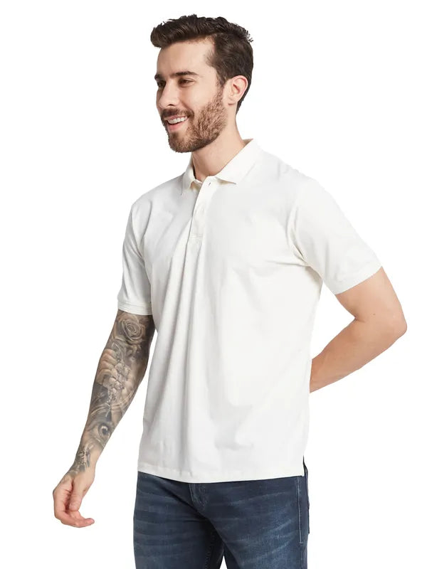 Octave Men Solid Polo Collar T-Shirt