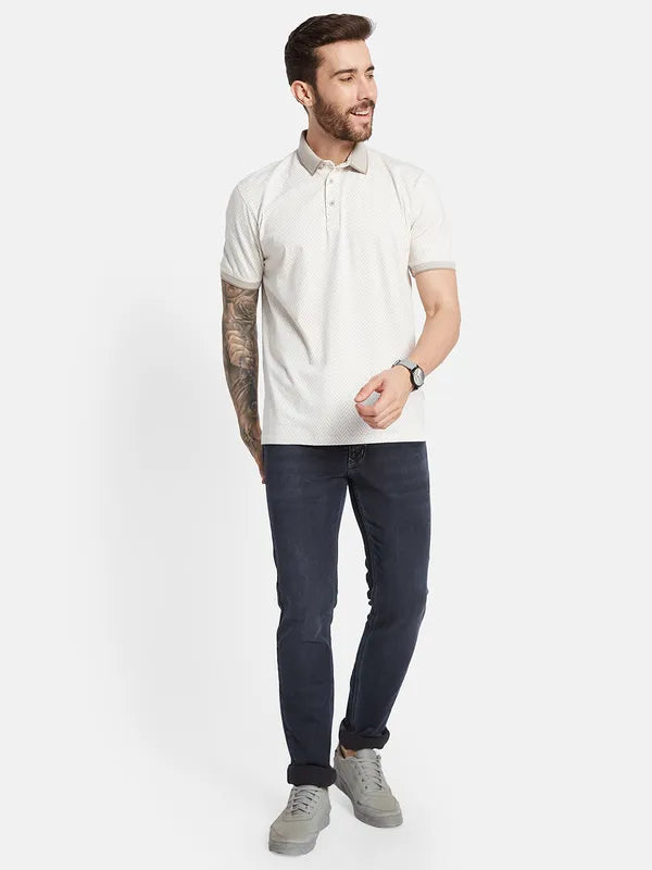 Octave Men Solid Polo Collar Pockets T-Shirt