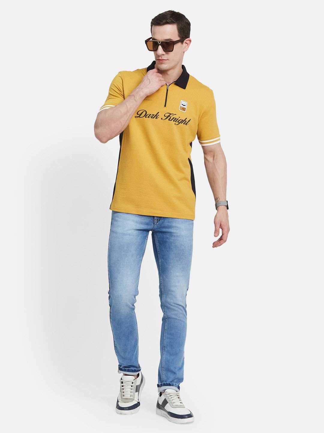 Octave Men Straight Fit Light Fade Stretchable Mid-Rise Jeans