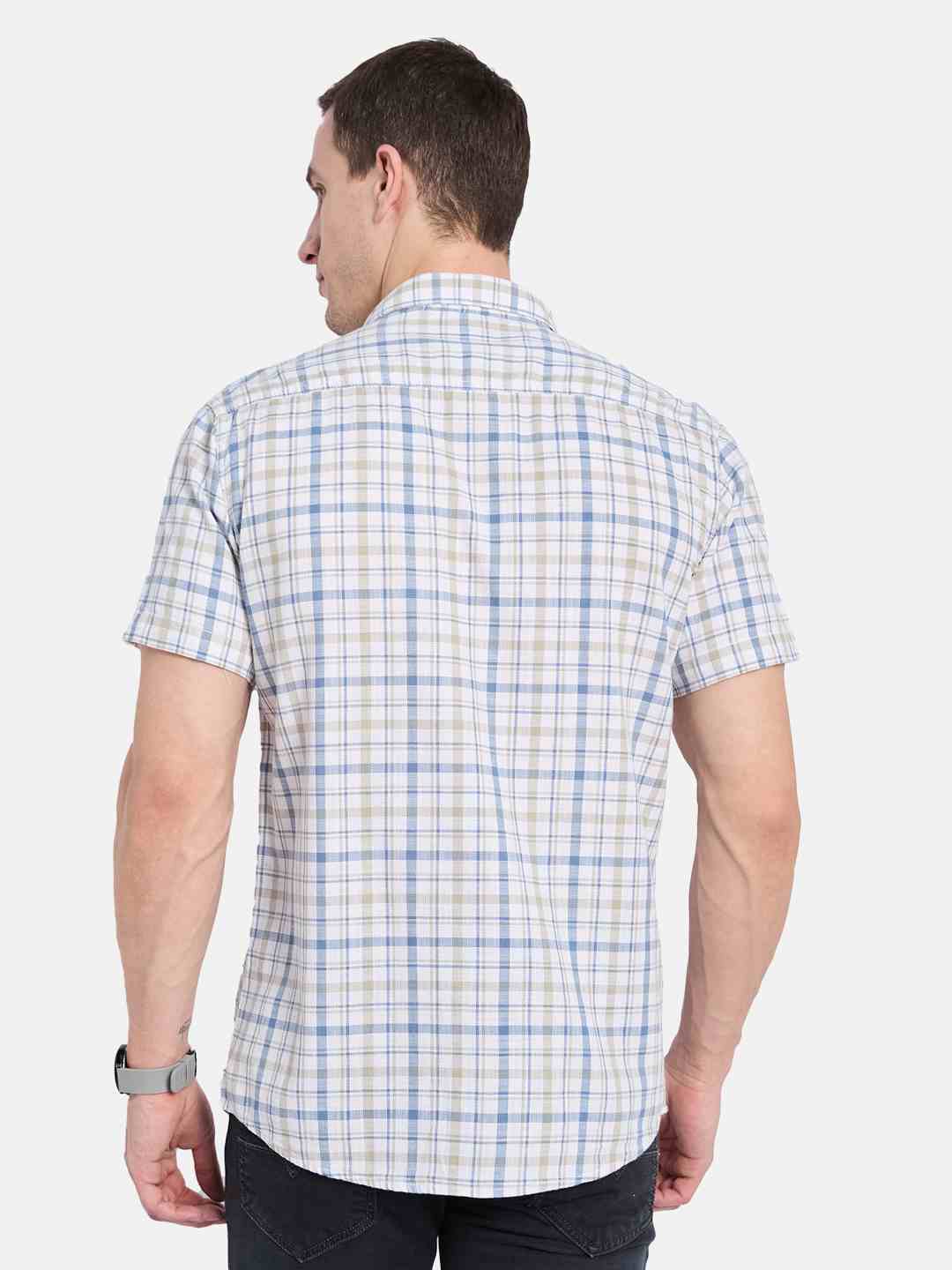 METTLE Men Multi Stripes Opaque Striped Casual Shirt