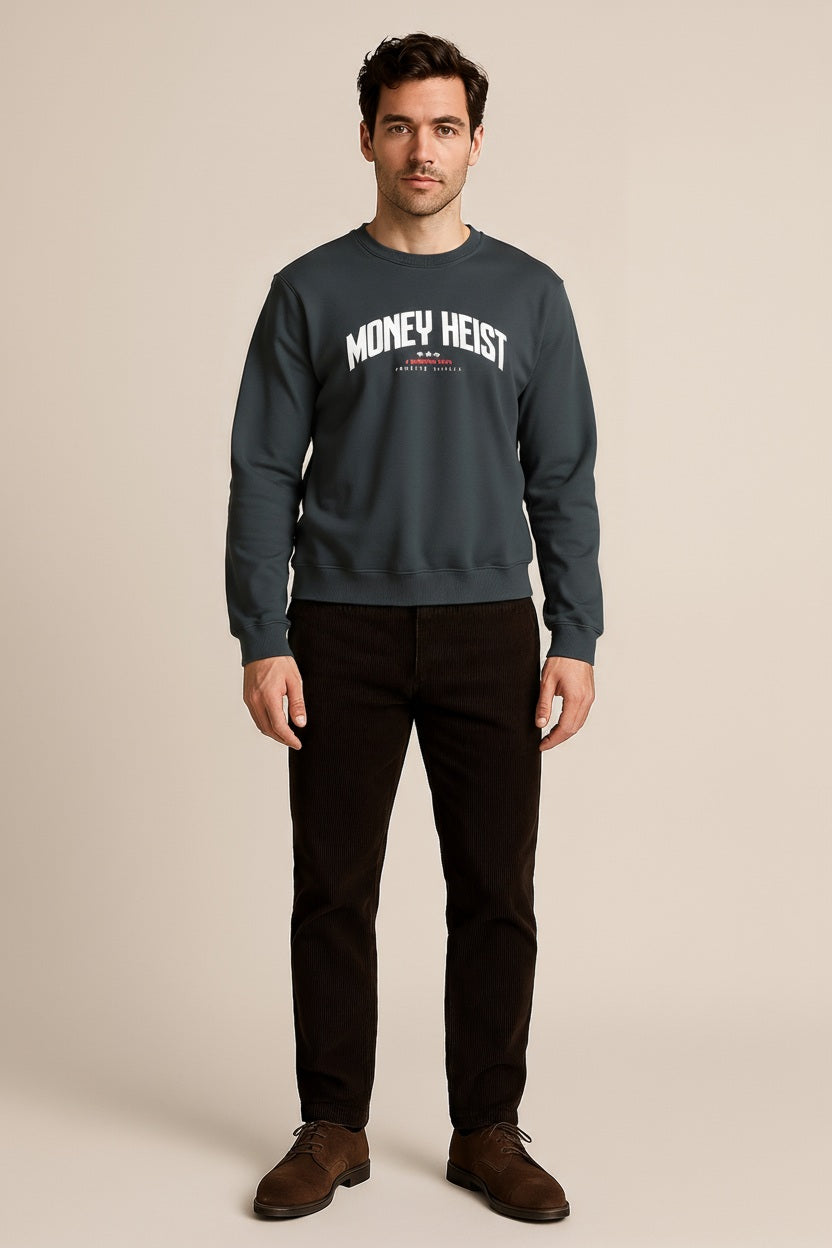 Octave Men Round Neck Graphic Print Sweatshirt