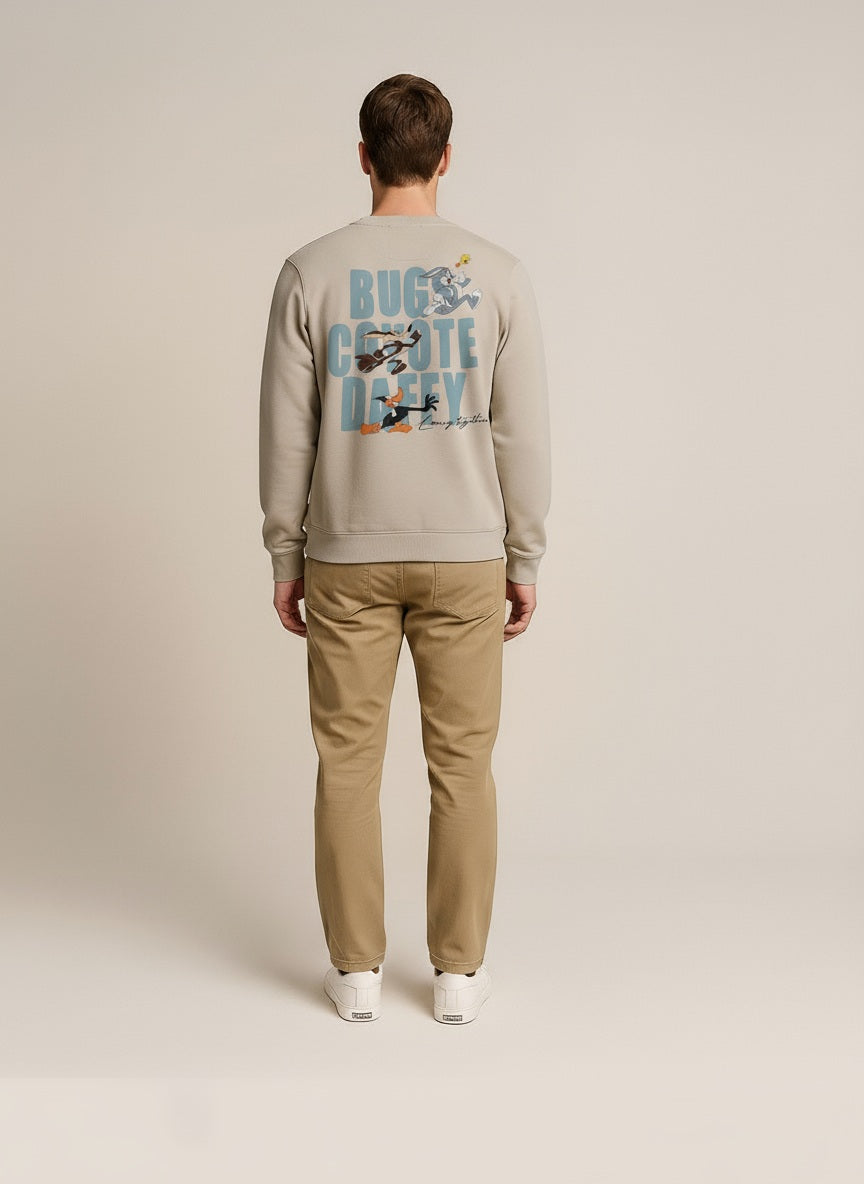 Octave Men Round Neck Graphic Print Sweatshirt