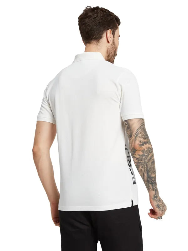 Octave Men Polo Collar Applique T-Shirt