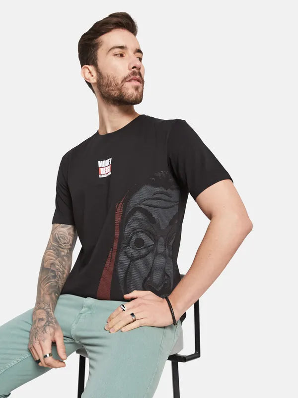 Octave Men Graphic Printed Round Neck T-Shirt