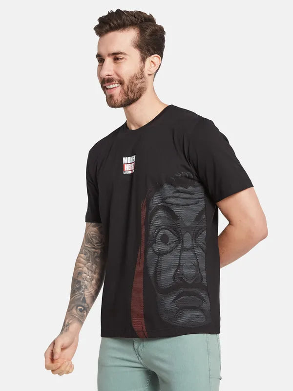 Octave Men Graphic Printed Round Neck T-Shirt