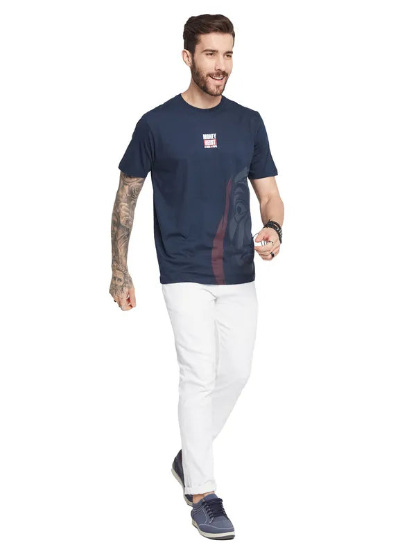 Octave Men Typography Printed Round Neck T-Shirt