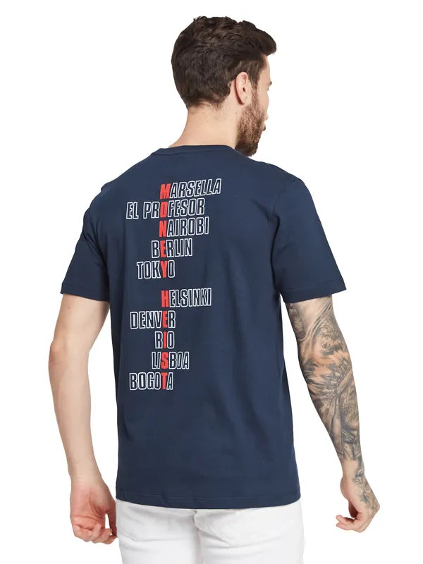 Octave Men Typography Printed Round Neck T-Shirt