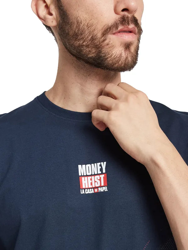 Octave Men Typography Printed Round Neck T-Shirt