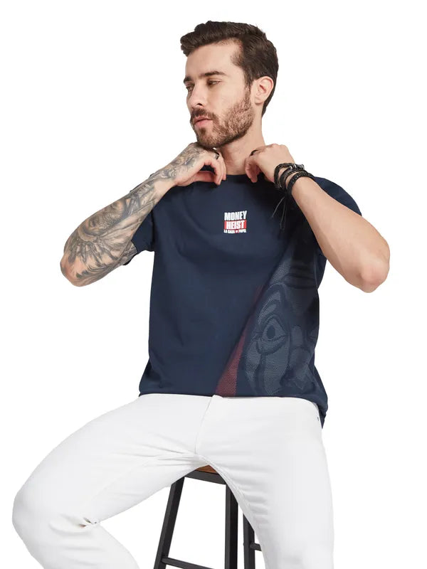 Octave Men Typography Printed Round Neck T-Shirt