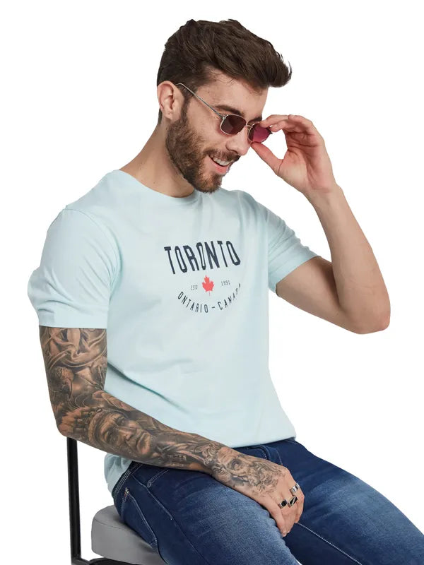 Octave Men Typography Printed Round Neck T-Shirt