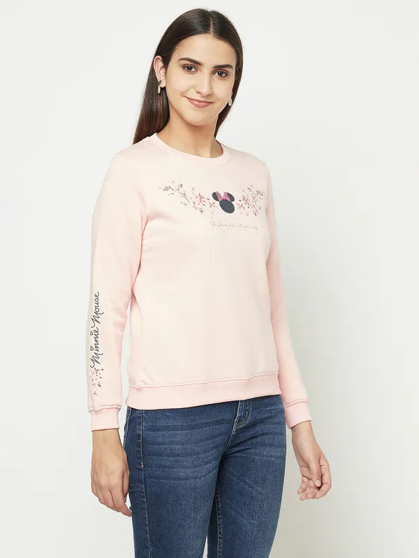 Women Pastel Pink Sweatshirts