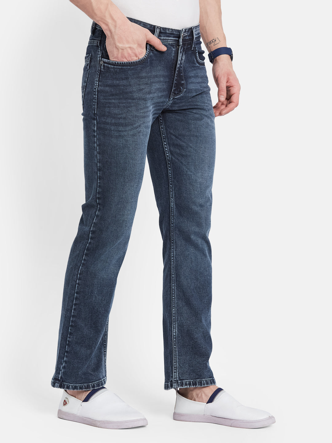 Octave Men Bootcut Stretchable Jeans