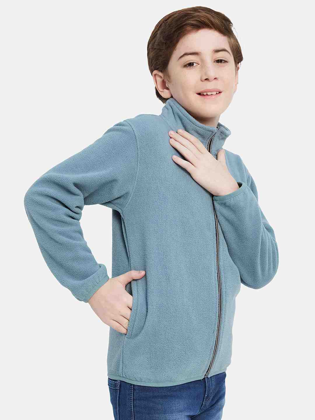 Octave Boys Mock Collar Long Sleeves Fleece Sweatshirt