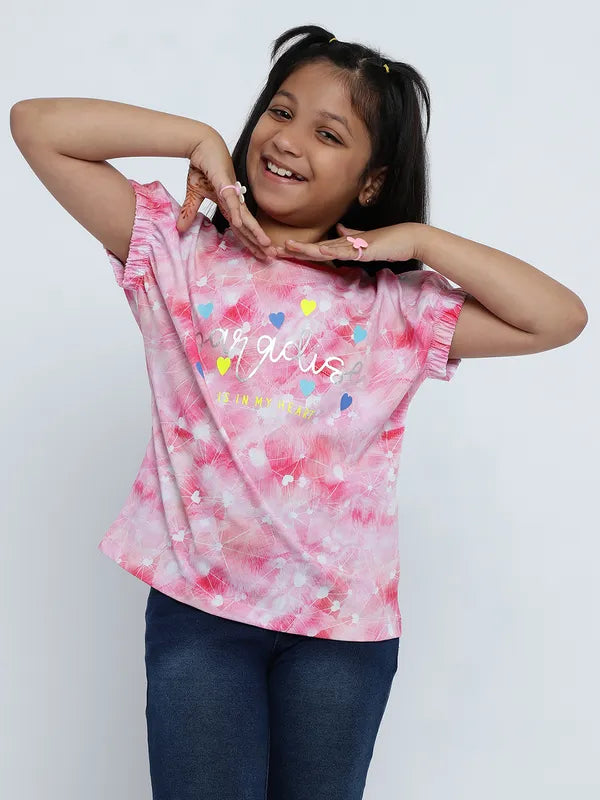 Mettle Girls Abstract Printed Cotton T-Shirt