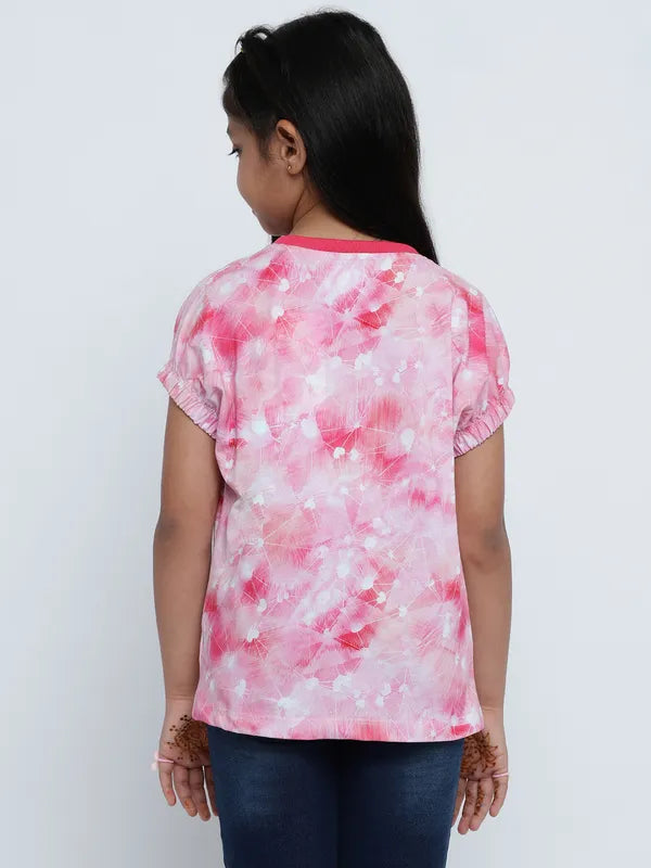 Mettle Girls Abstract Printed Cotton T-Shirt