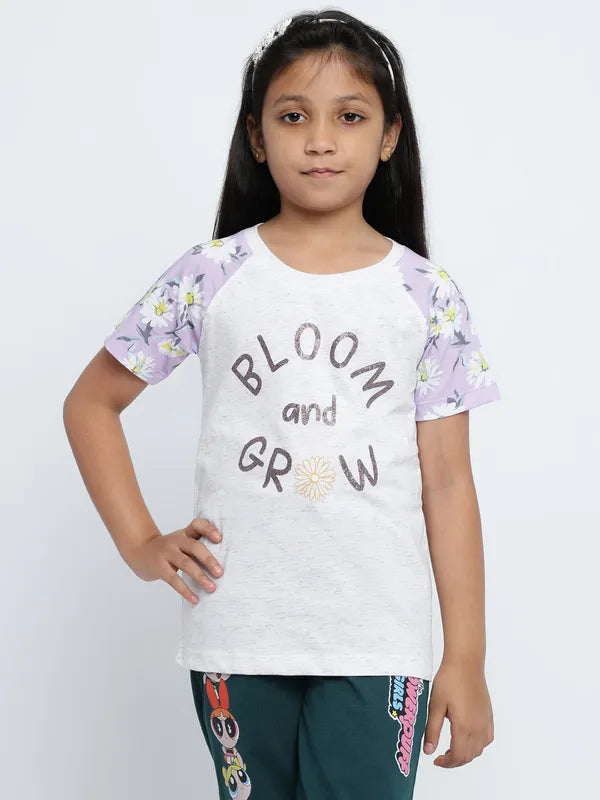 Mettle Girls Typography Printed Cotton Regular T-Shirt