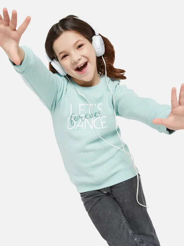 Mettle Girls Blue Printed Sweatshirt