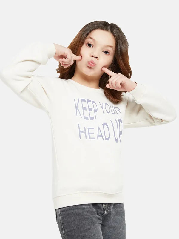 Mettle Girls Cream-Coloured Sweatshirt