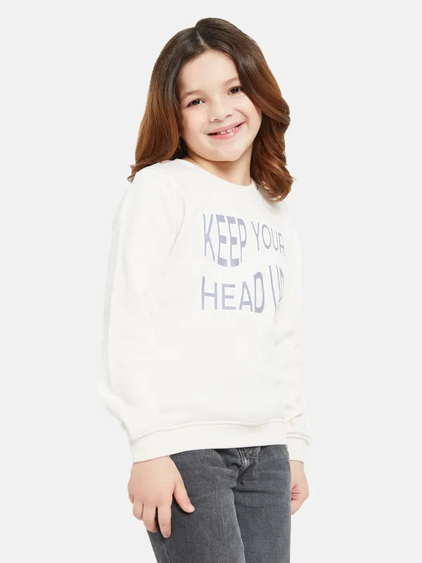 Mettle Girls Cream-Coloured Sweatshirt