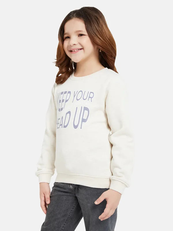 Mettle Girls Cream-Coloured Sweatshirt