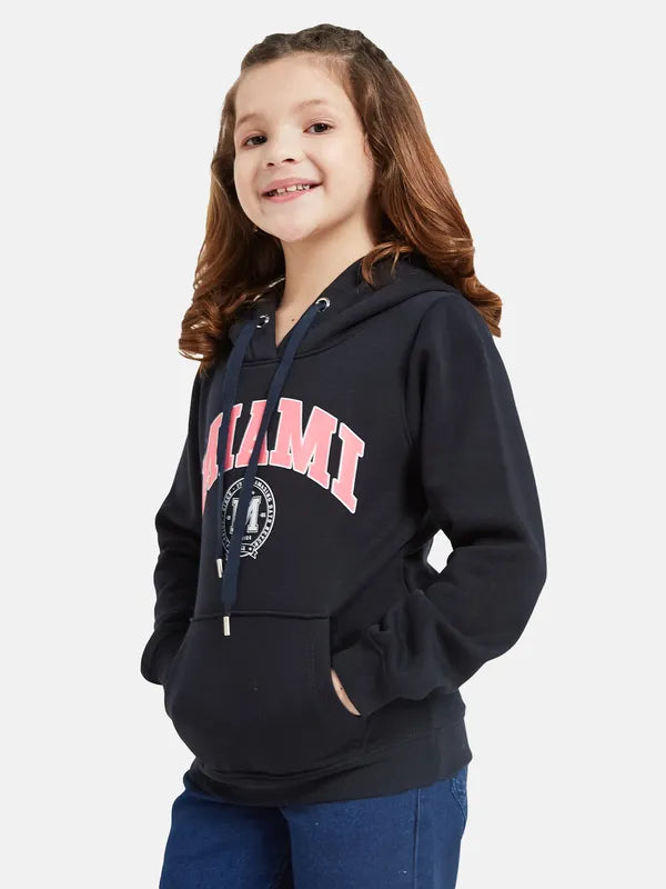 Mettle Girls Navy Blue Hooded Sweatshirt