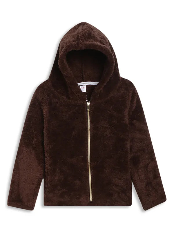 Mettle Girls Brown Hooded Sweatshirt