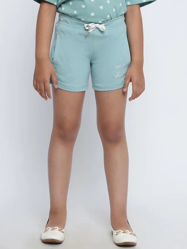 Mettle Girls Mid-Rise Cotton Shorts