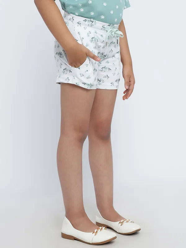 Mettle Girls Floral Printed Cotton Shorts