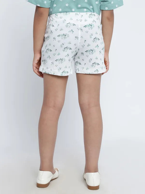 Mettle Girls Floral Printed Cotton Shorts