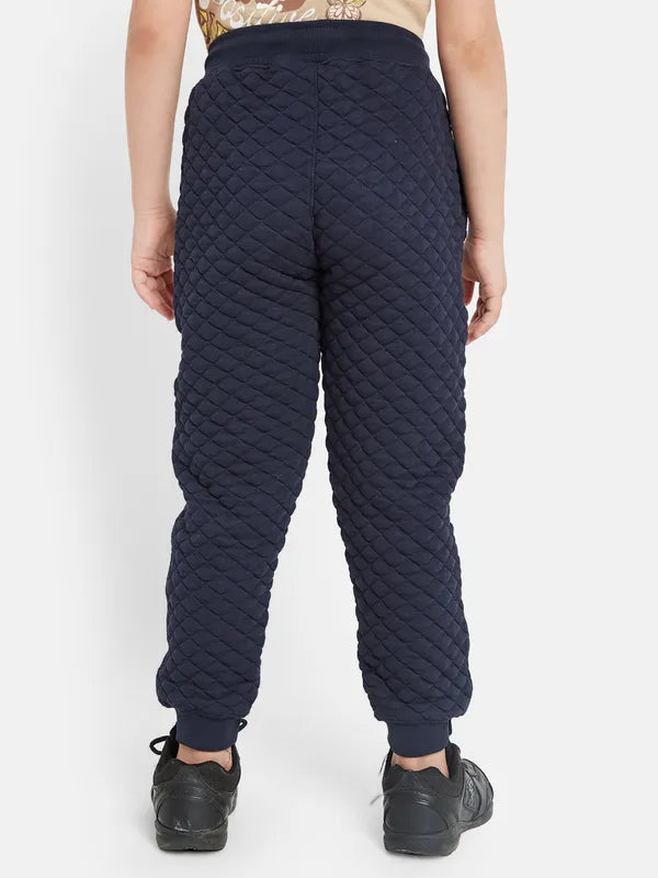 Mettle Girls Self Design Mid-Rise Joggers