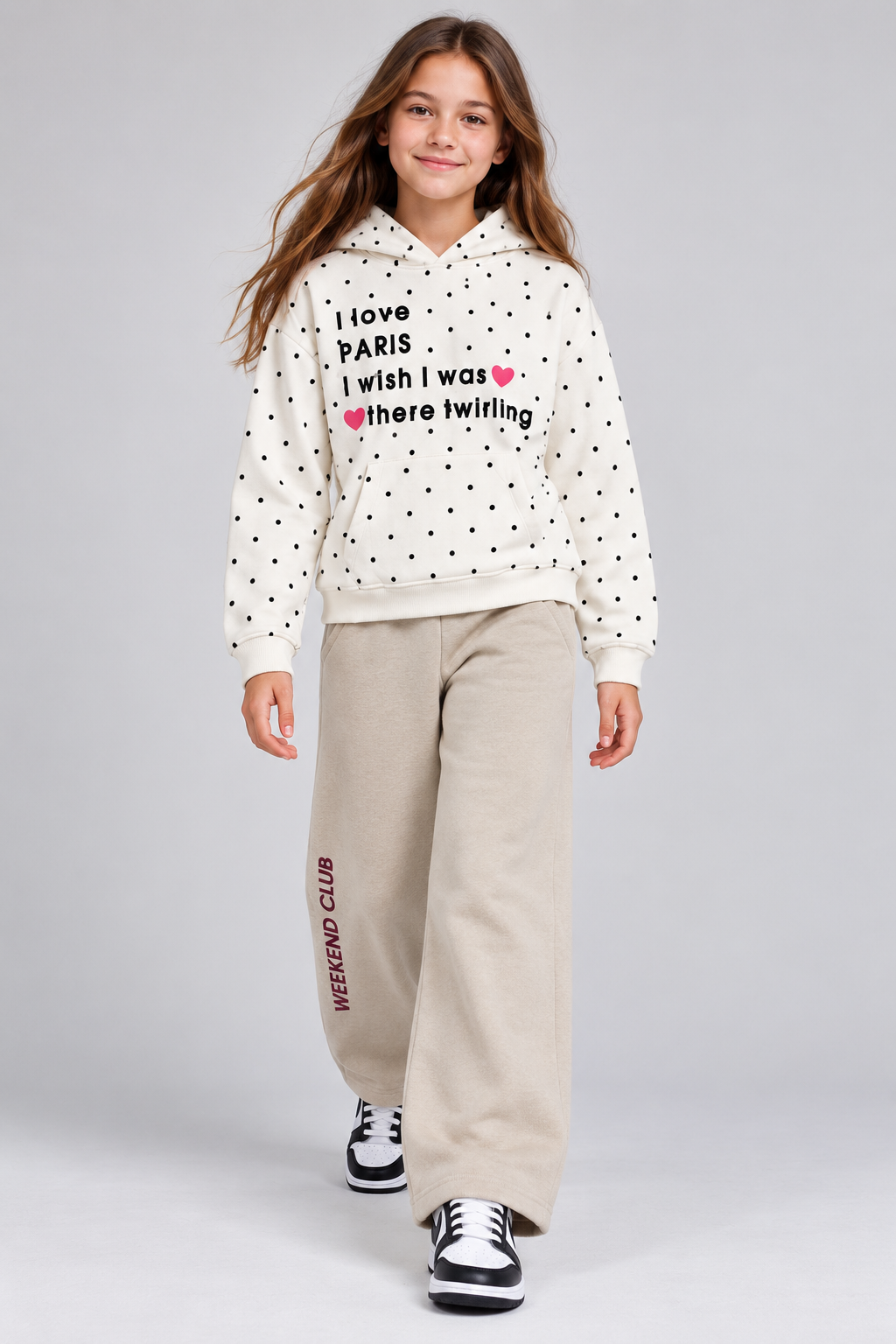 Junior Girls Regular Fit Cotton Brushed Fleece Printed Lower – Arona