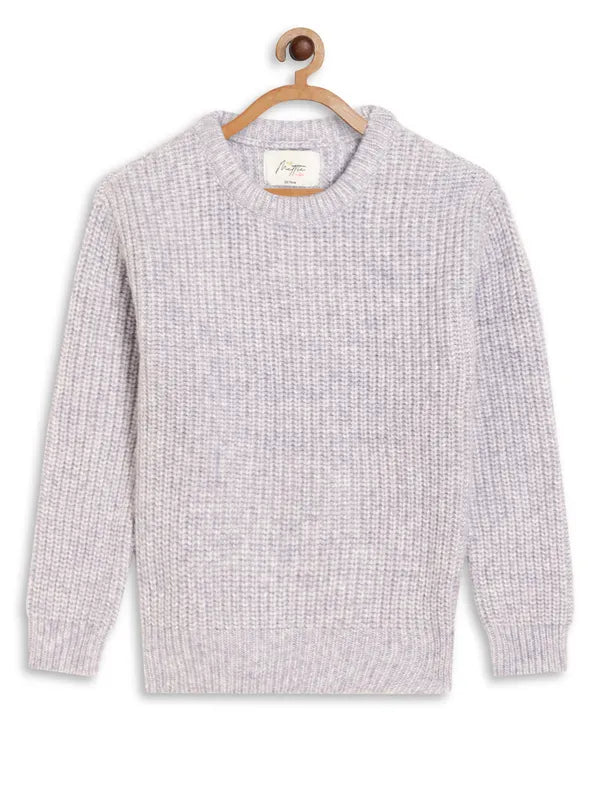 Mettle Girls Lavender Ribbed Acrylic Pullover