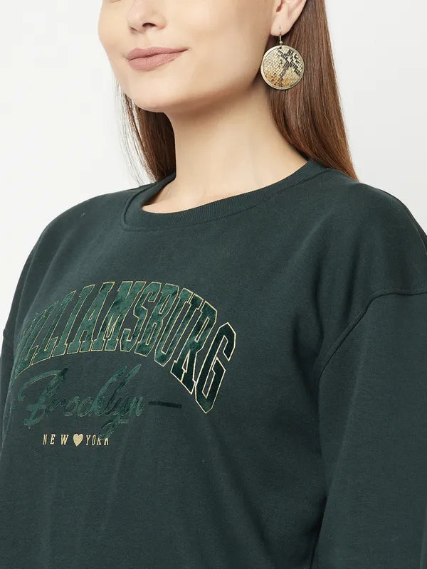 Women Mountain Green Sweatshirts