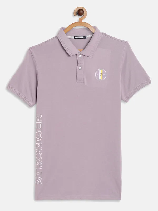 Octave Boys Purple Polo Collar T-Shirt