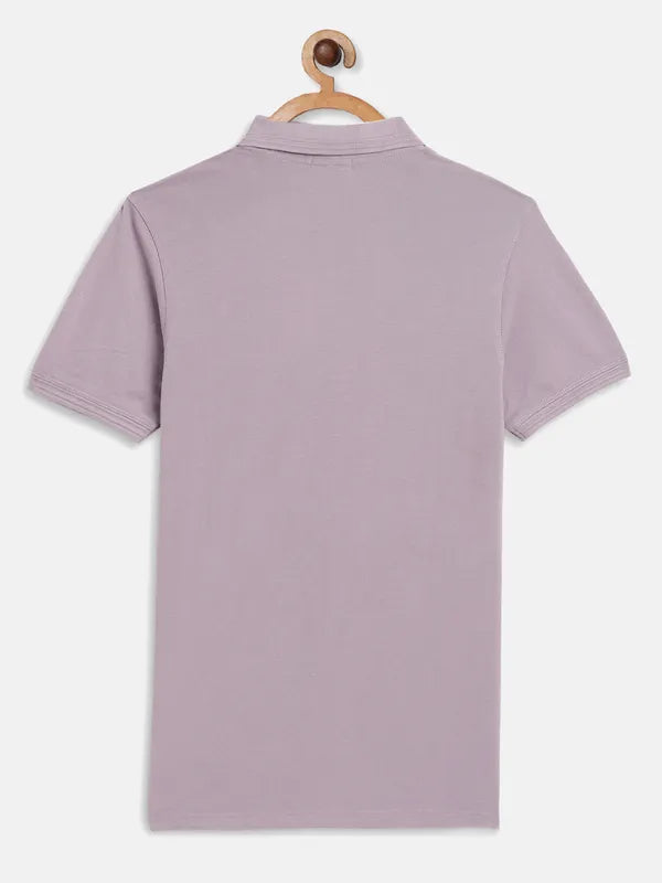 Octave Boys Purple Polo Collar T-Shirt