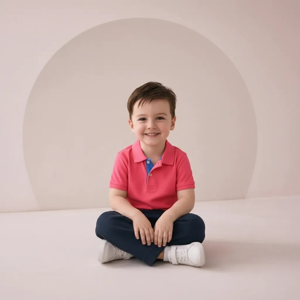 Boy Solid Polo Neck T-Shirt