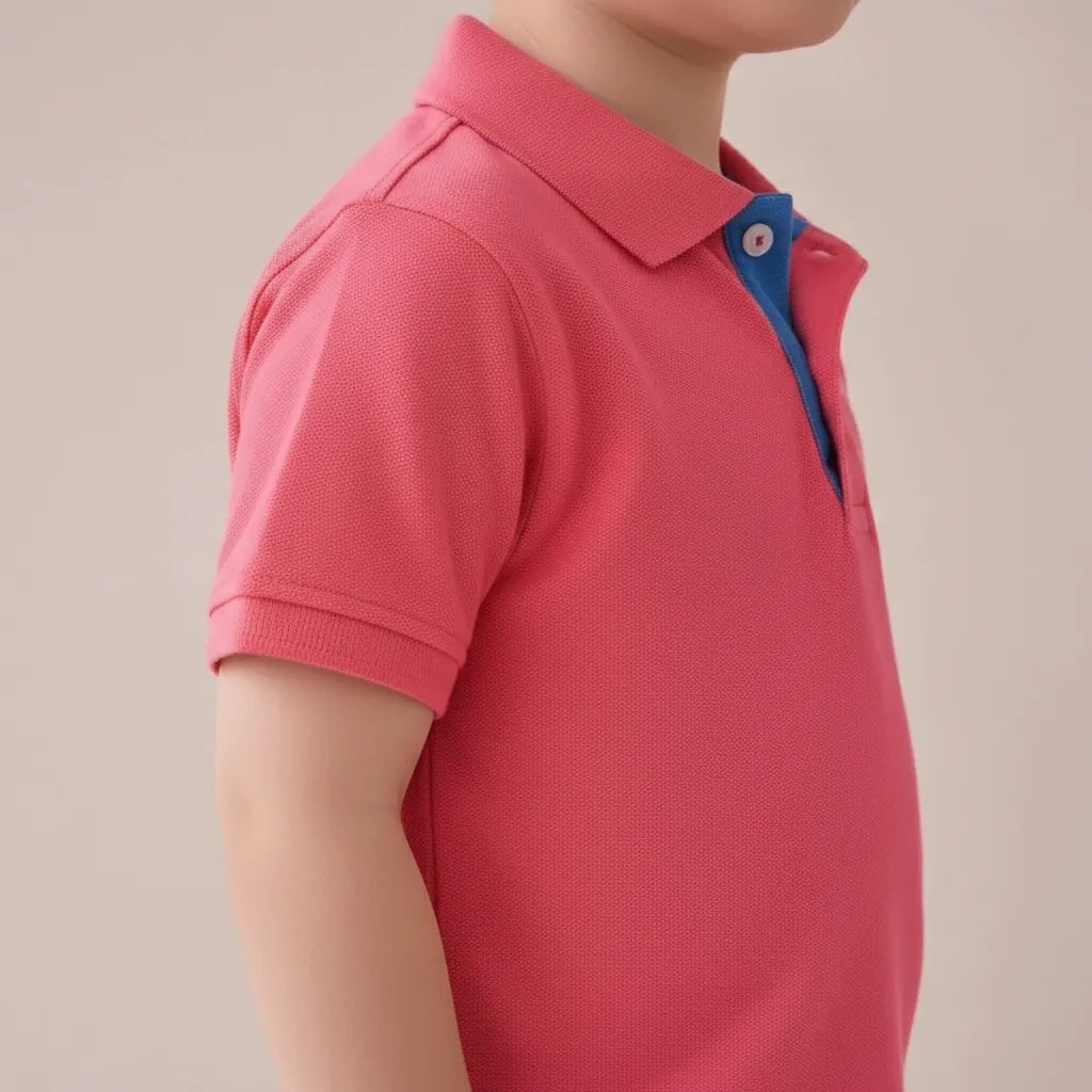 Boy Solid Polo Neck T-Shirt