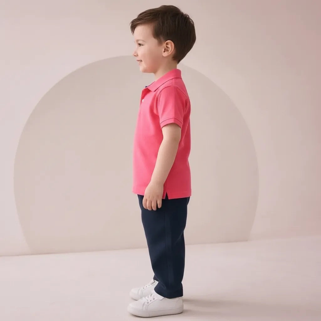Boy Solid Polo Neck T-Shirt