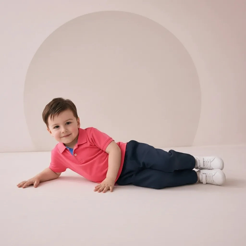 Boy Solid Polo Neck T-Shirt