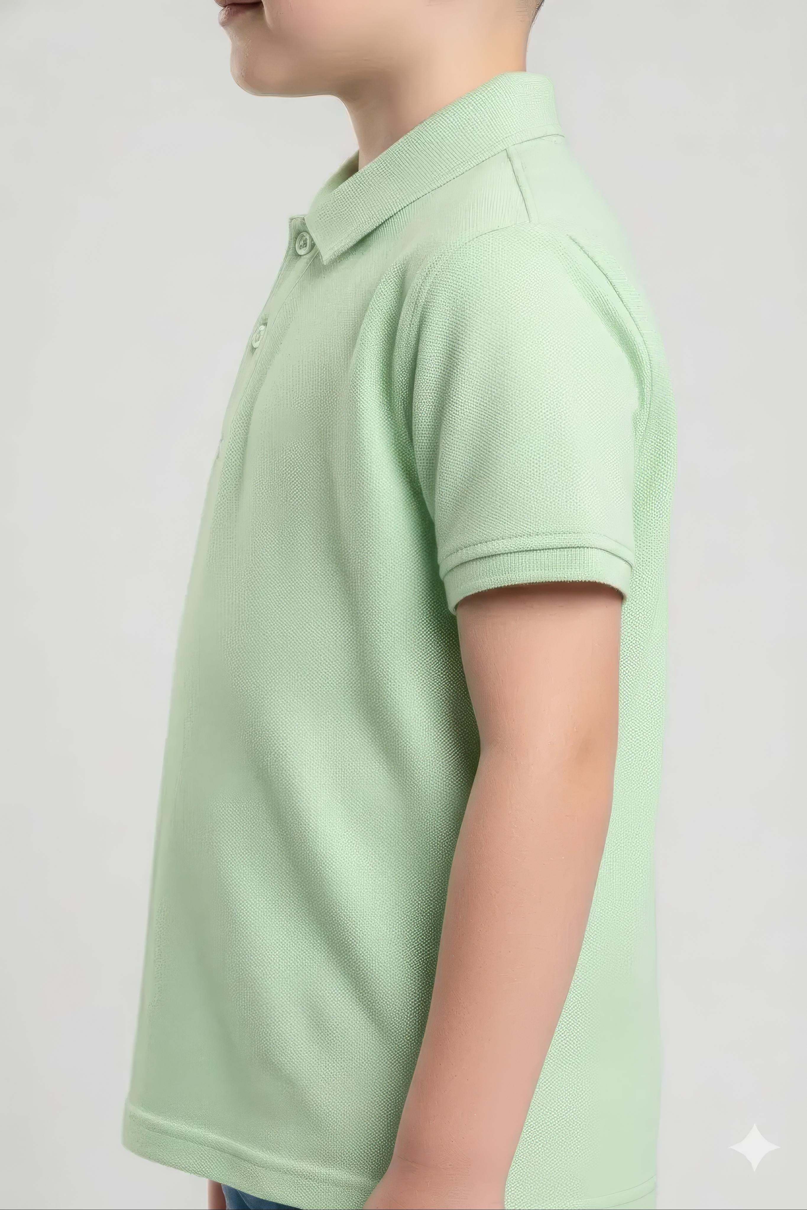 Boy Solid Polo Neck T-Shirt