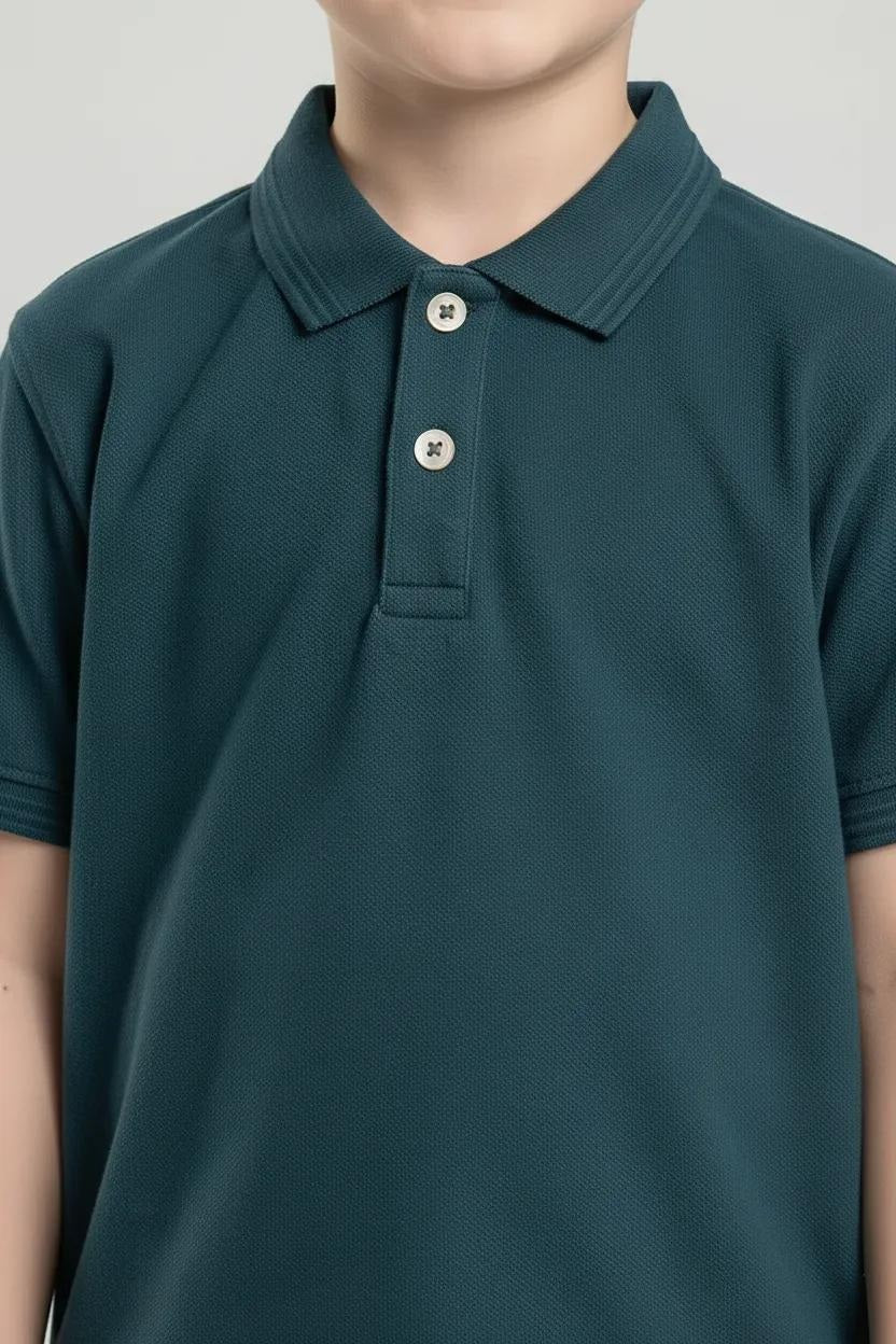 Octave Pacific Boys Solid Cotton Polo Tshirt