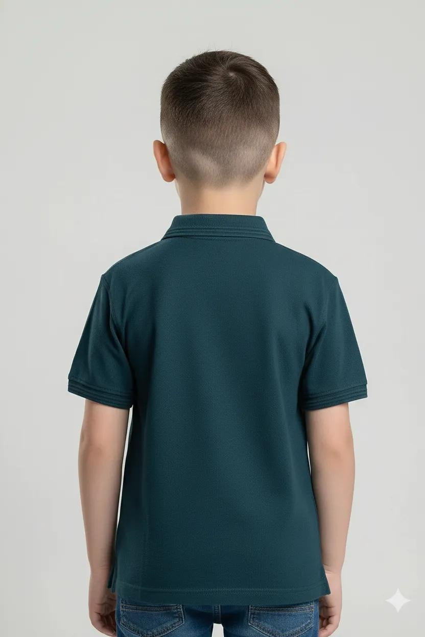Octave Pacific Boys Solid Cotton Polo Tshirt