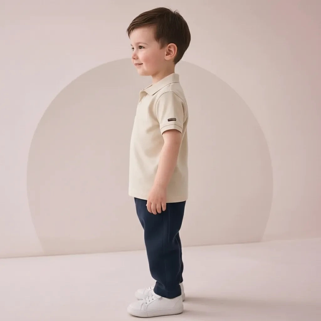 Boy Pristine Solid Polo Neck T-Shirt