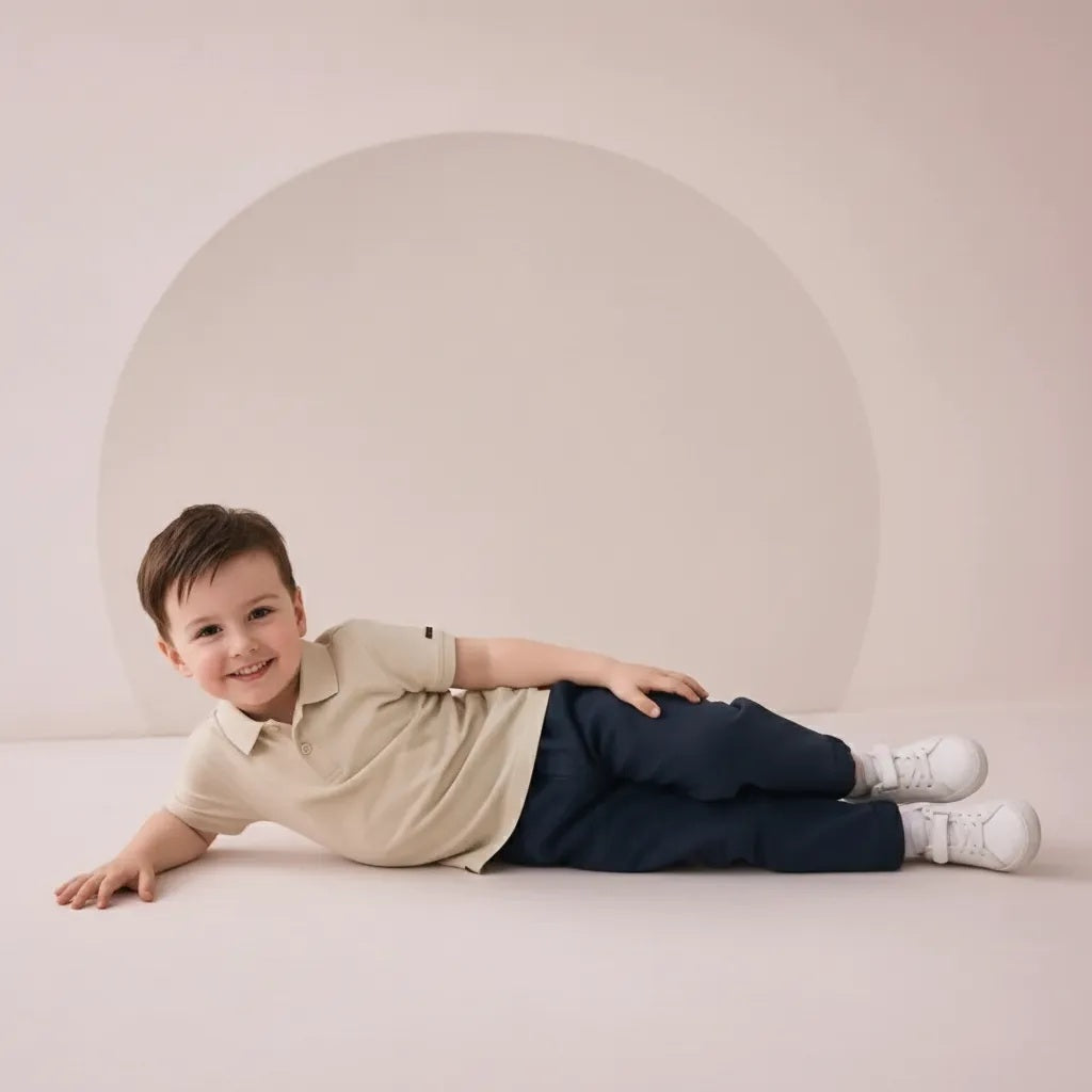 Boy Pristine Solid Polo Neck T-Shirt