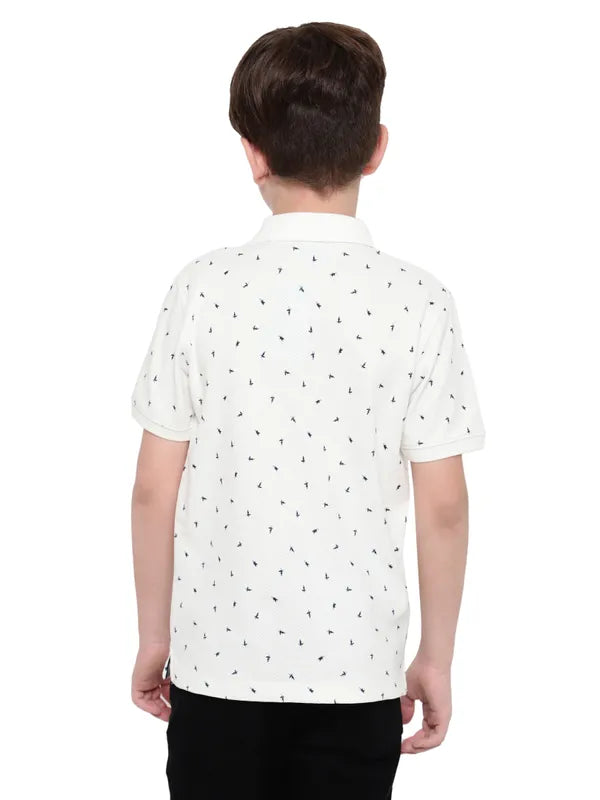 Octave Boys Conversational Printed Polo Collar T-Shirt