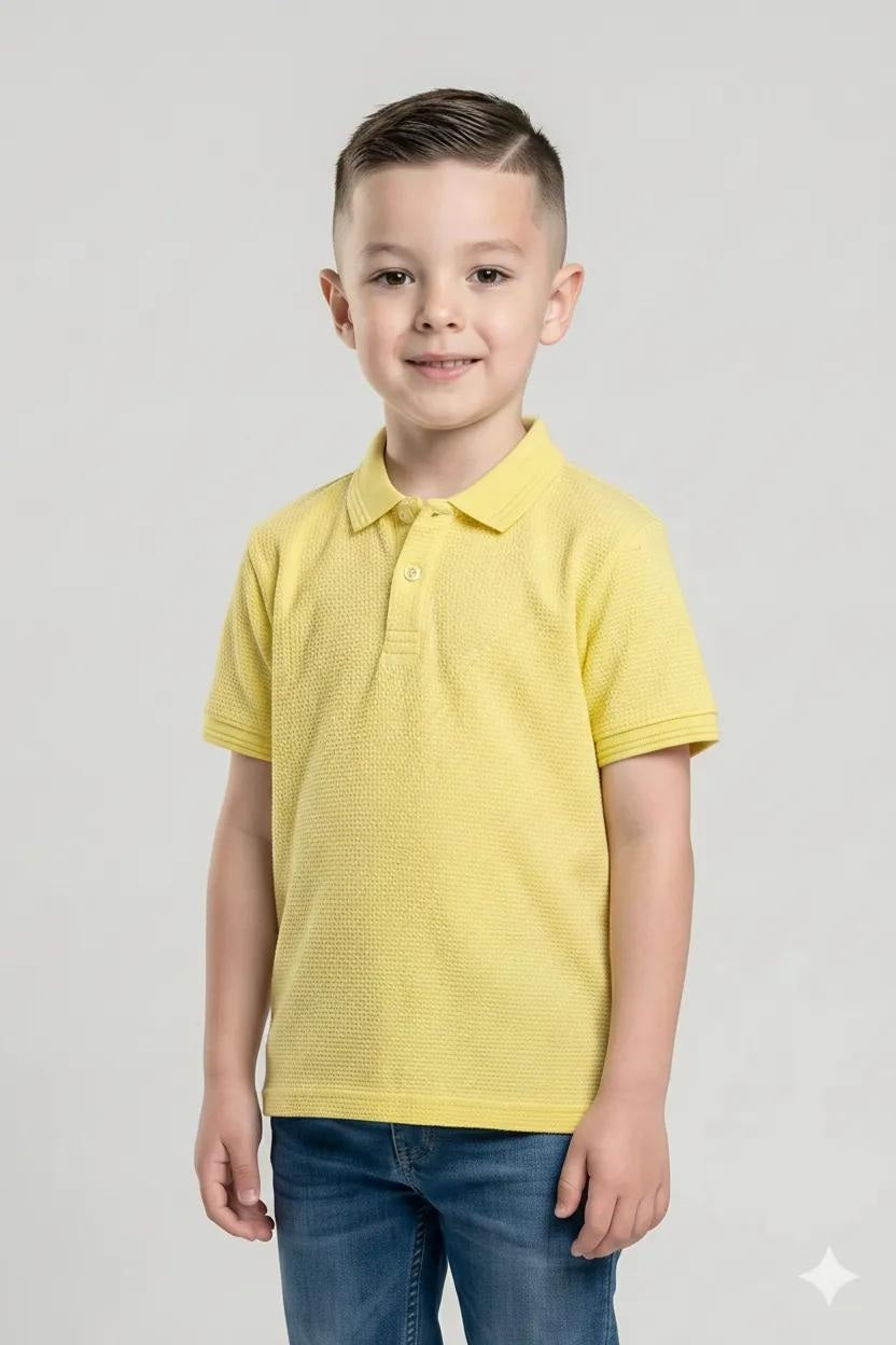 Boys Lime Light Polo Collar T-shirt
